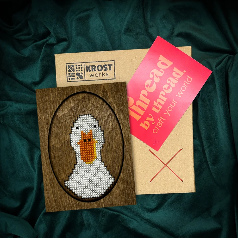 Krostworks - Duck Wooden Cross Stitch Kit