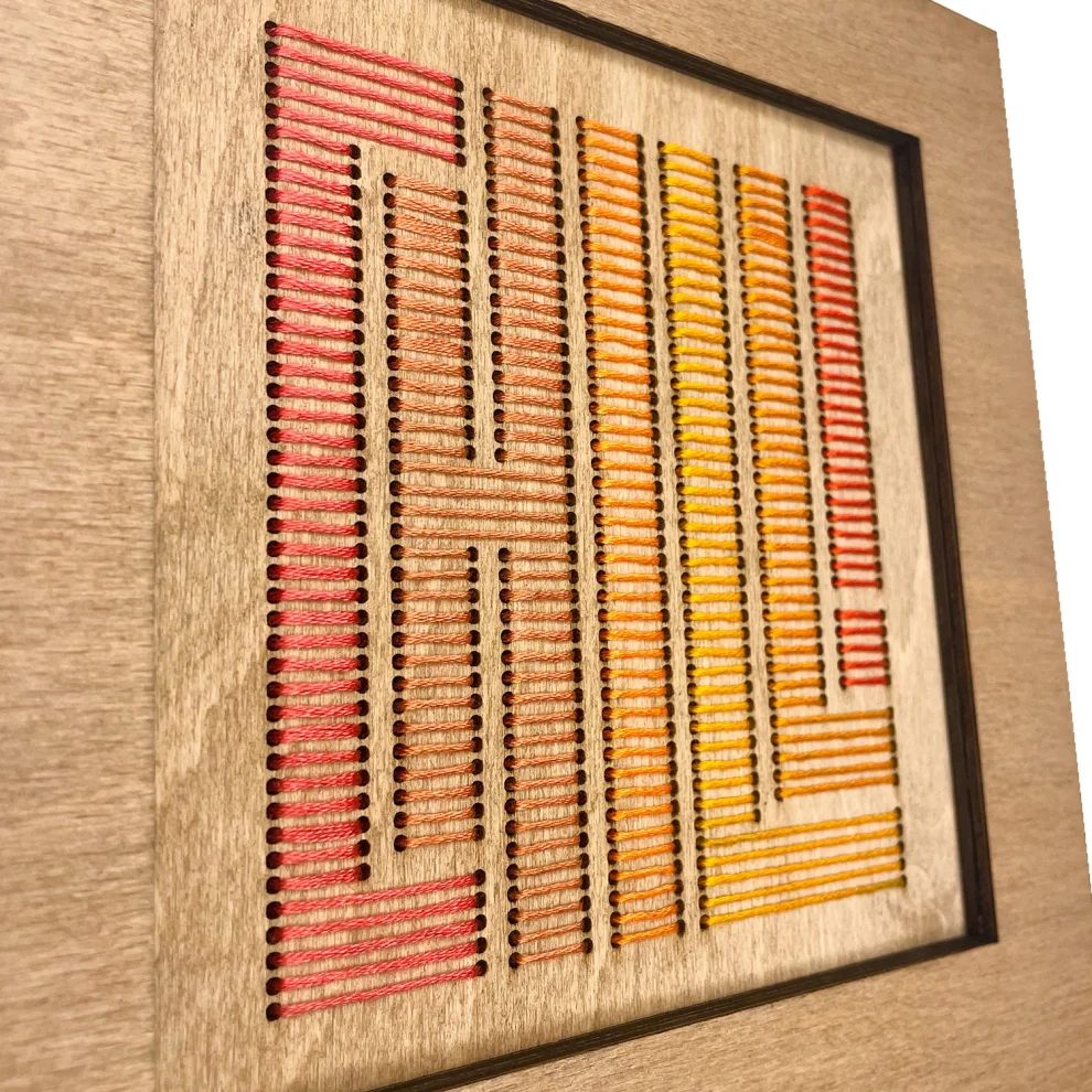Krostworks - Finished Chill Framed Wooden Embroidery Wall Decor