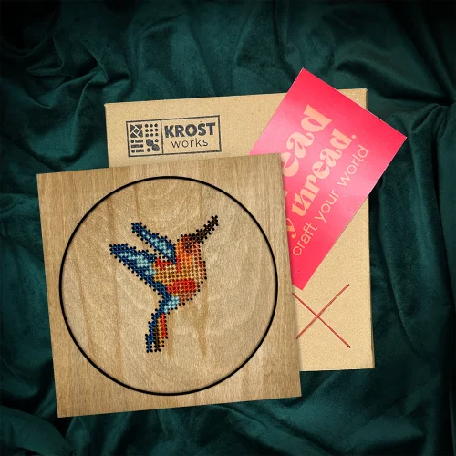 Krostworks - Hummingbird Wooden Cross Stitch Kit