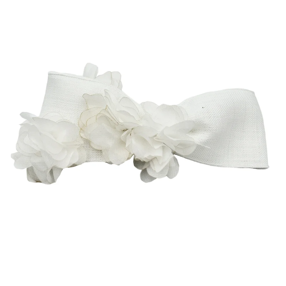 Merrie - Floral Linen Hair Bow