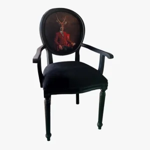 Duke Armchair With Deer Print