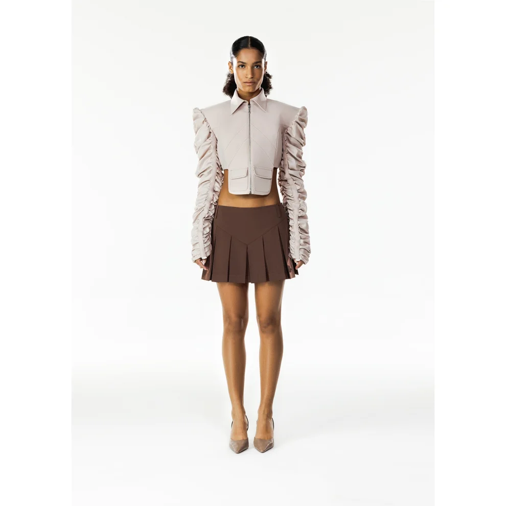 Quatervois - Pleated Mini Skirt