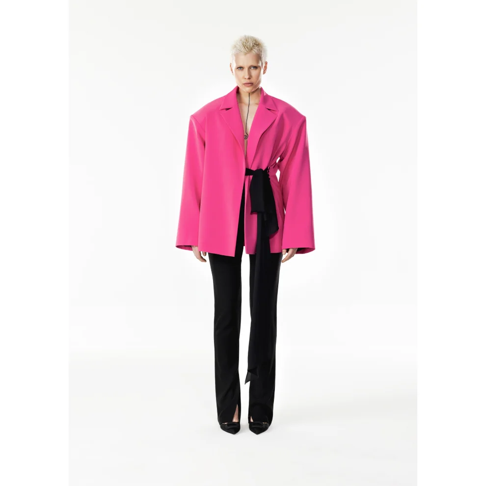 Quatervois - Oversize Jacket With Removable Belt