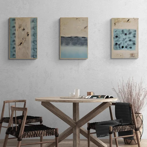 Şahika Altınsoy - Untitled Blue Painting Set Of  3