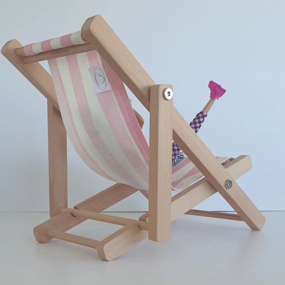 Dino Kids Furniture - Tasarımcı Oyunu Natürel Ahşap Oyuncak Bebek Koltuğu