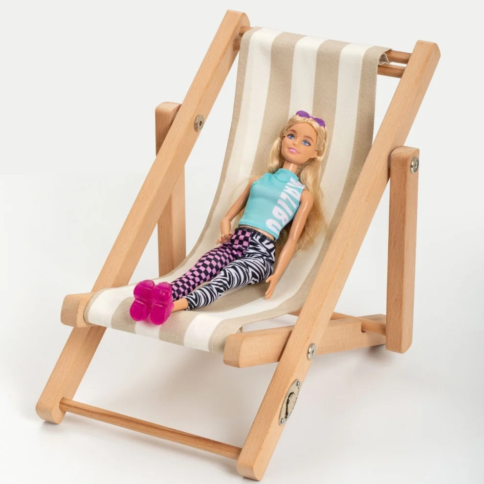 Dino Kids Furniture - Tasarımcı Oyunu Natürel Ahşap Oyuncak Bebek Koltuğu