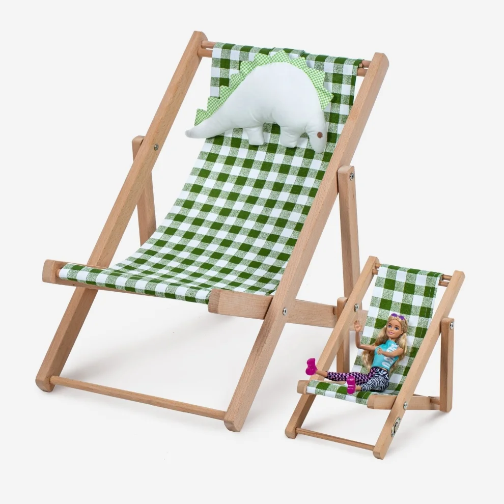 Dino Kids Furniture - Designer Game Natural Wooden Doll Chair