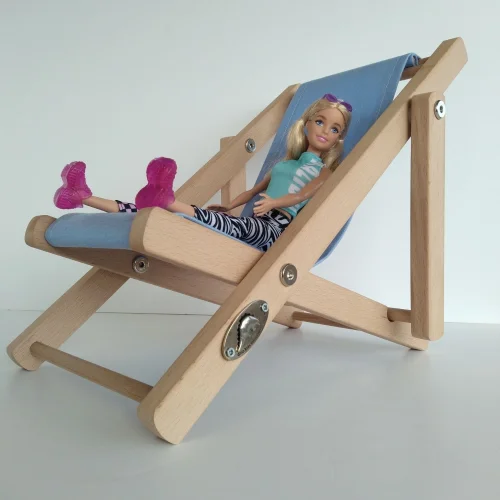 Dino Kids Furniture - Tasarımcı Oyunu Natürel Ahşap Oyuncak Bebek Koltuğu