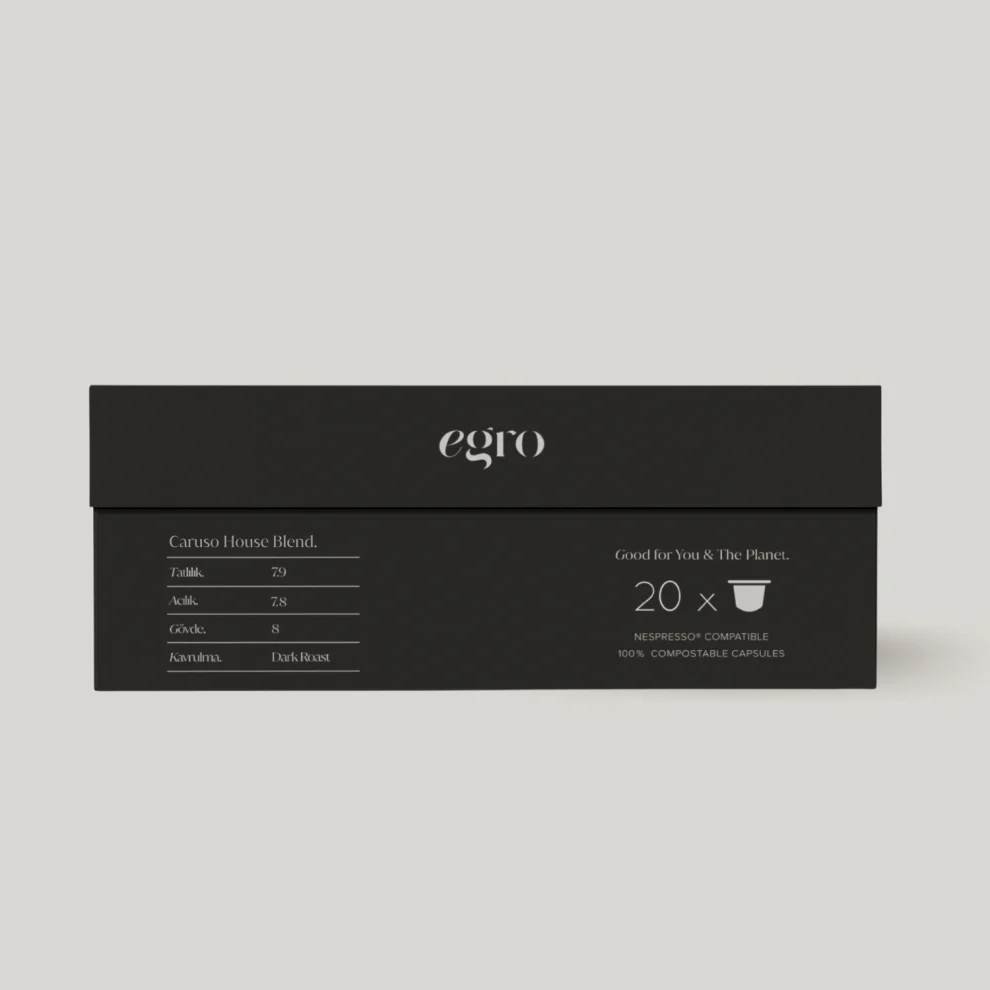 Egro Coffee Caruso House Blend I 100 Kompostlanabilir Kaps l