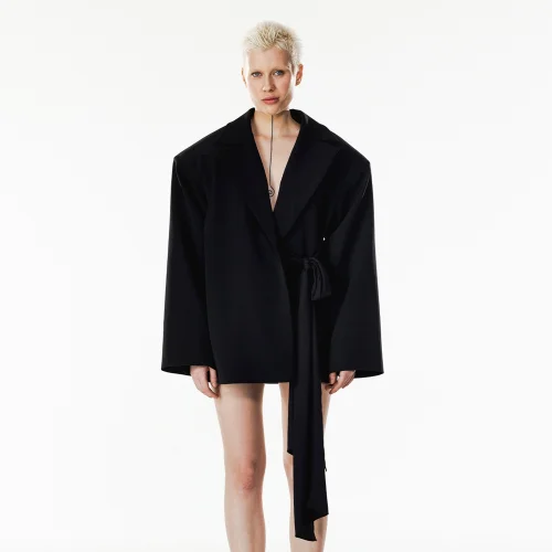 Quatervois - Oversize Jacket With Removable Belt