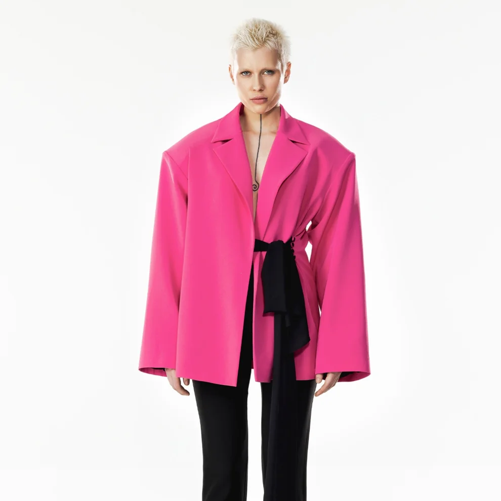 Quatervois - Oversize Jacket With Removable Belt