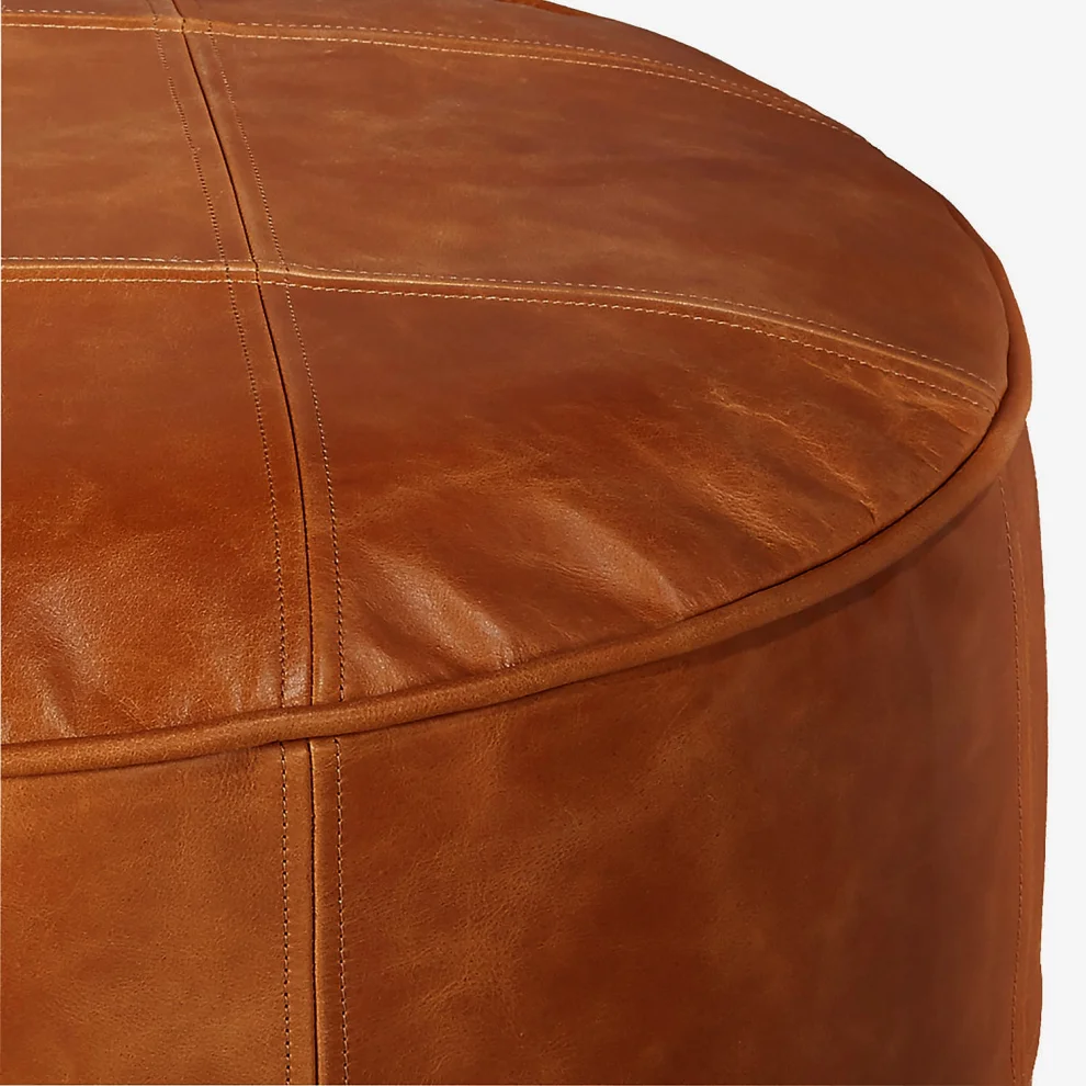 Modabilya - Bianca Leather Pouffe