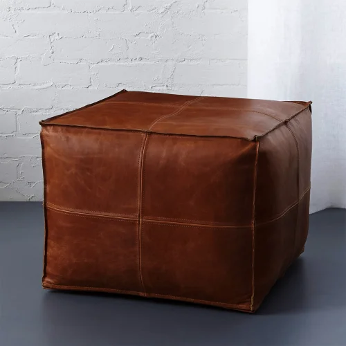 Modabilya - Navara Leather Pouffe