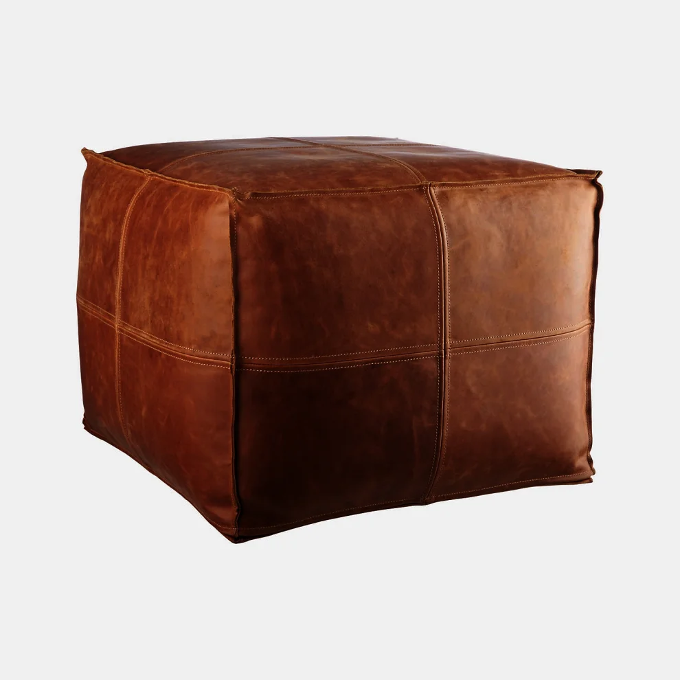 Modabilya - Navara Leather Pouffe