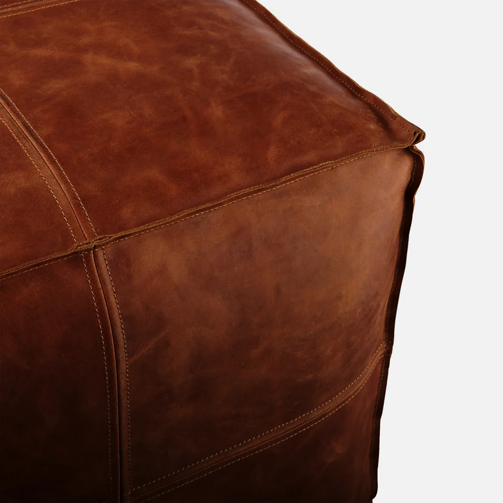 Modabilya - Navara Leather Pouffe