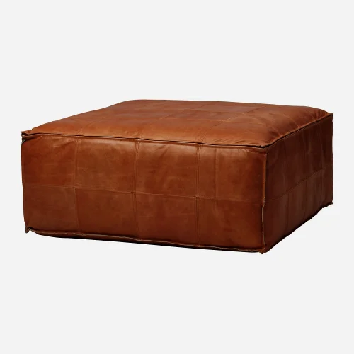 Modabilya - Tuvalu Leather Pouffe