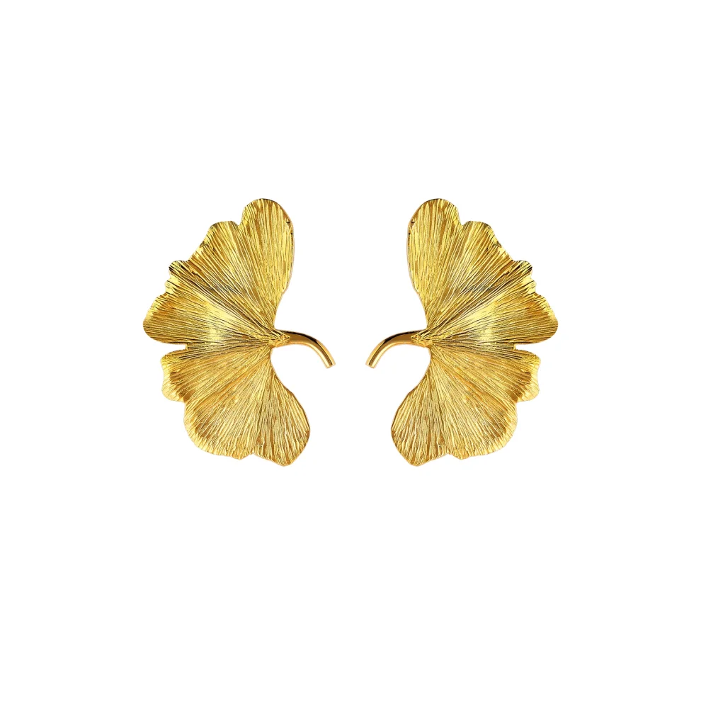 Ezra Baghaki Jewellery - Big Ginkgo Earrings