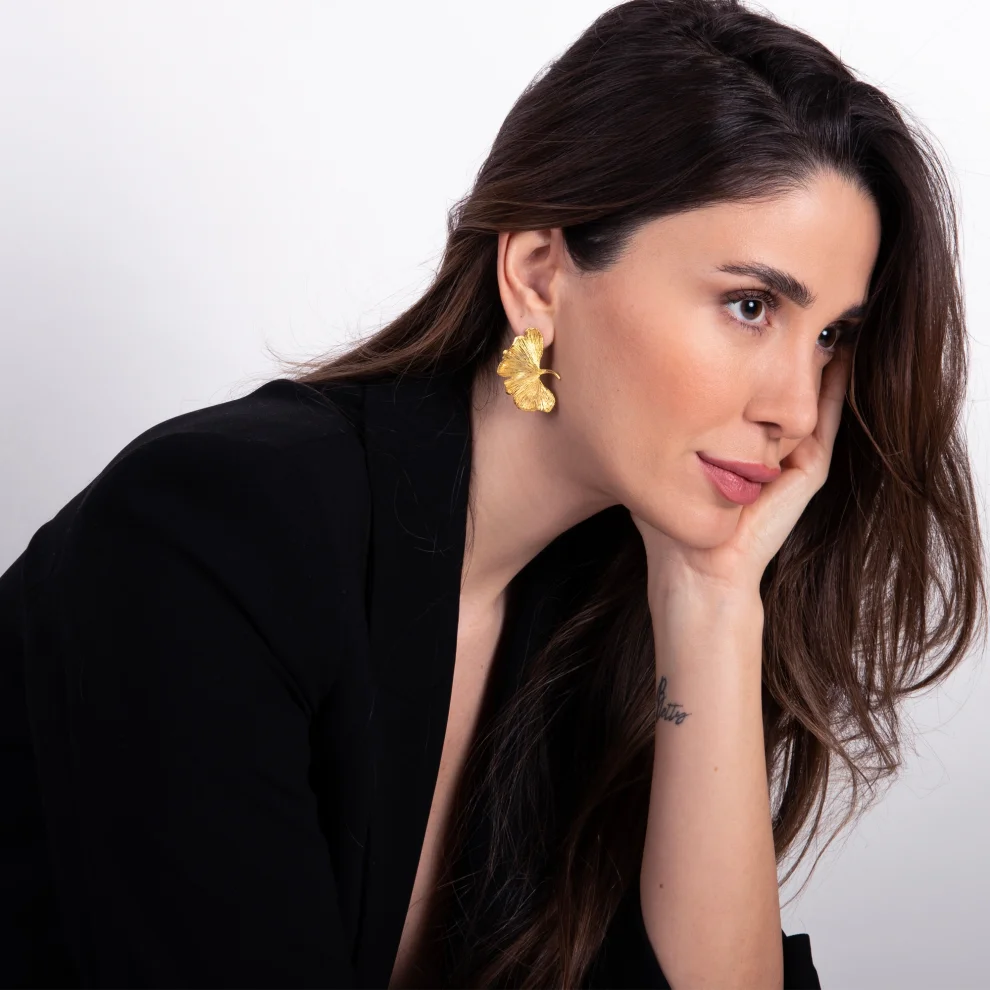 Ezra Baghaki Jewellery - Big Ginkgo Earrings