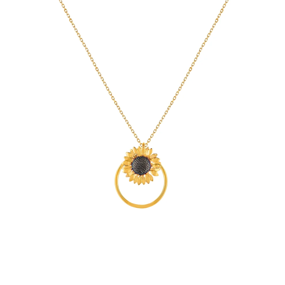 Ezra Baghaki Jewellery - Çember Ayçiçeği Kolye