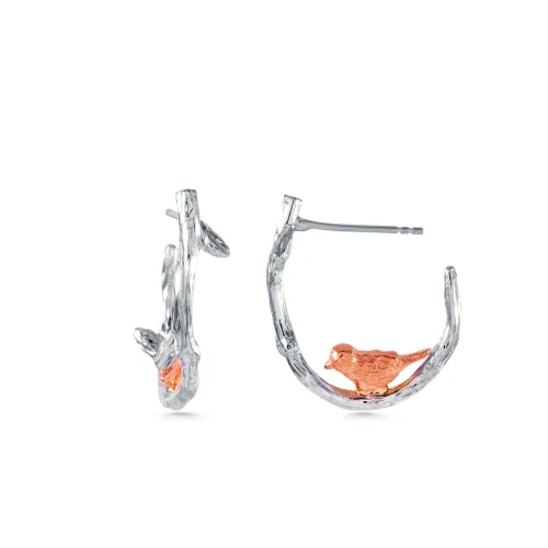 Ezra Baghaki Jewellery - Halka Love Birds Küpe