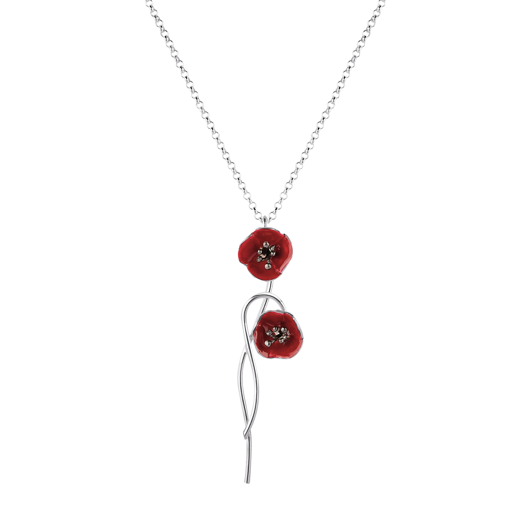 Ivy Poppy Necklace