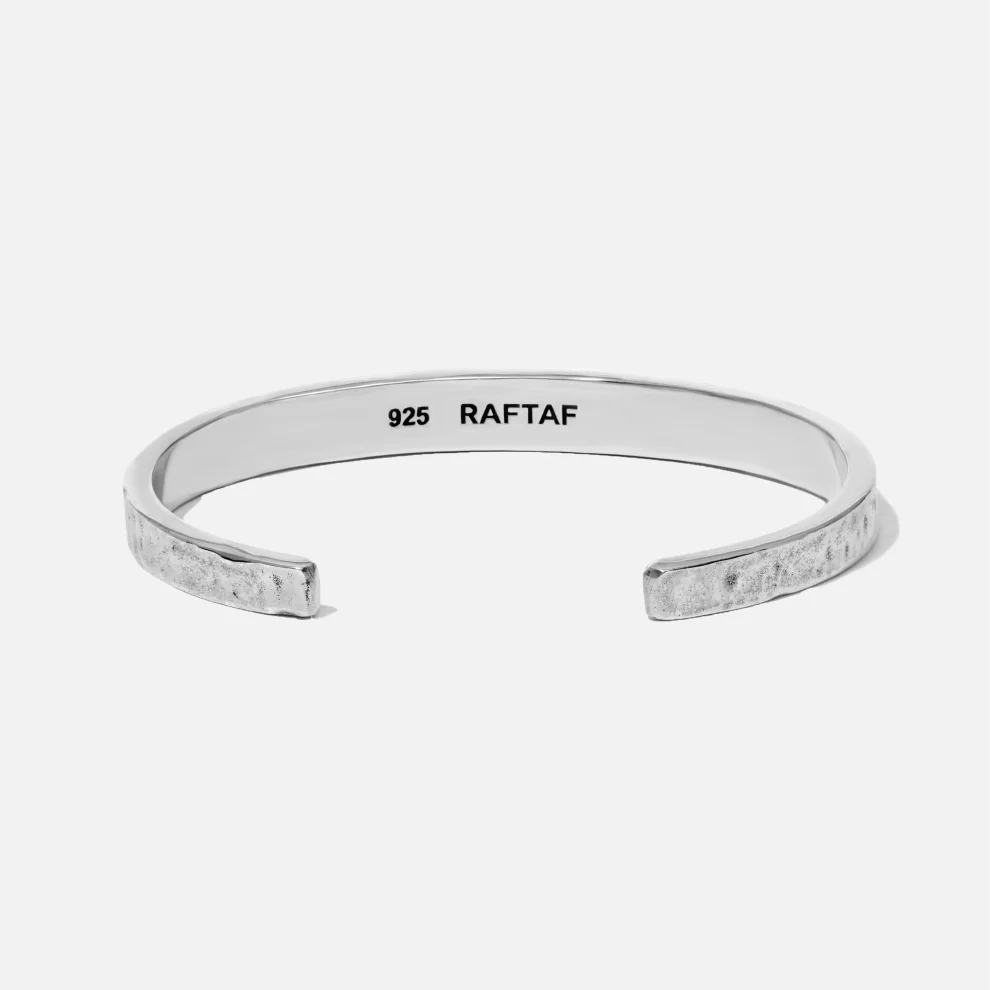 Raftaf - Bold Round Sterling Silver Bracelet
