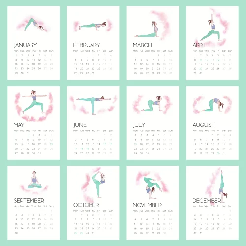 Atelier Dma - 2024 Yoga Desk Calendar - Without Stand