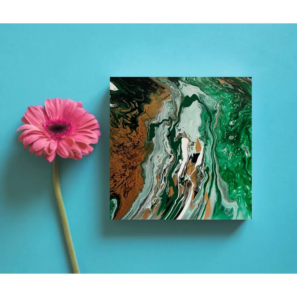 Leila Rosie Art Green Line Painting hipicon