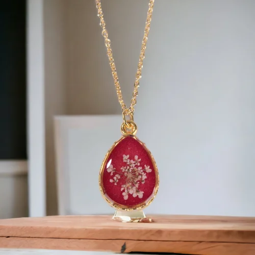 My Landscape - Hand Made Necklace Designed With Dried Flowers