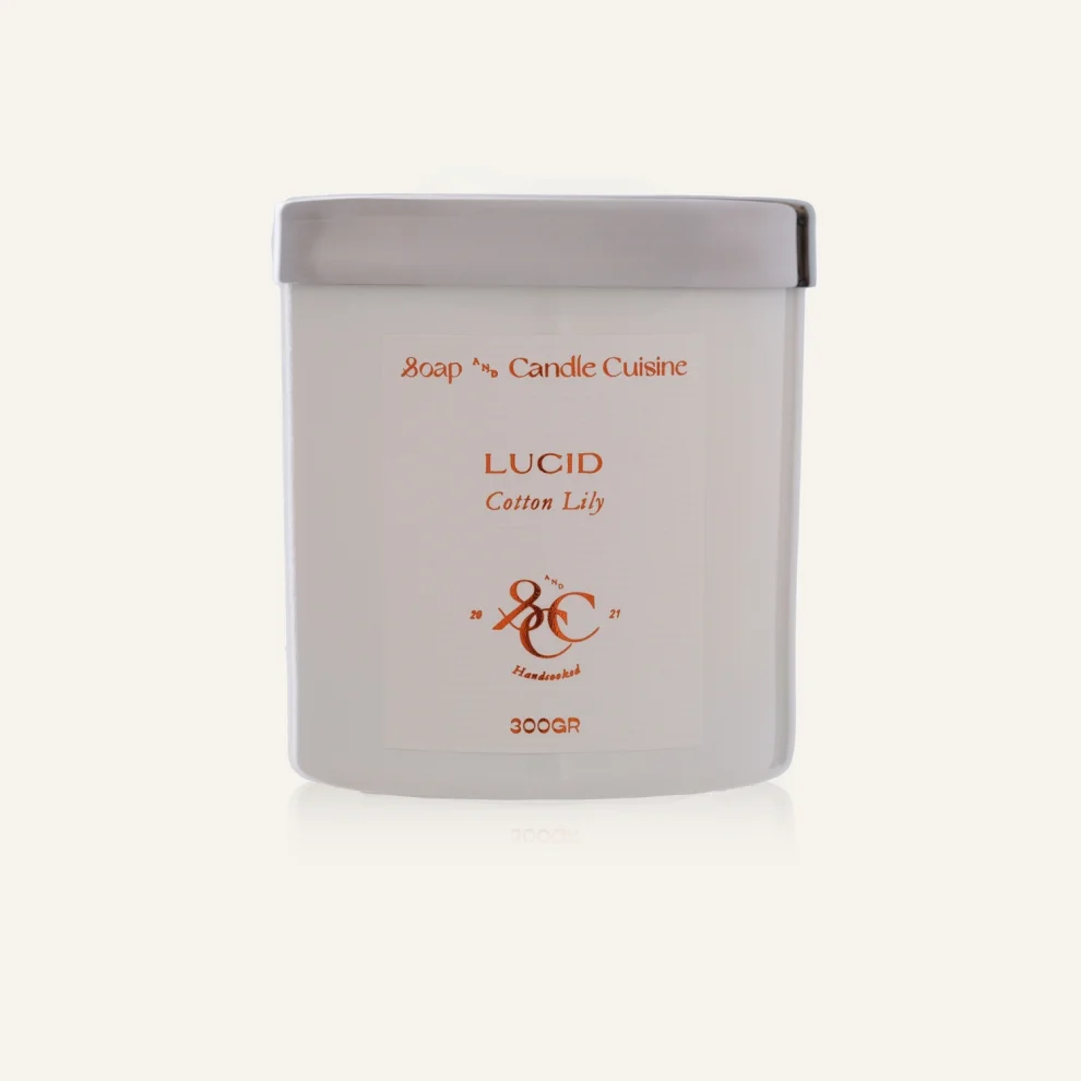 Soap and Candle Cuisine - Lily Scented Natural Soy Candle 300 Gr