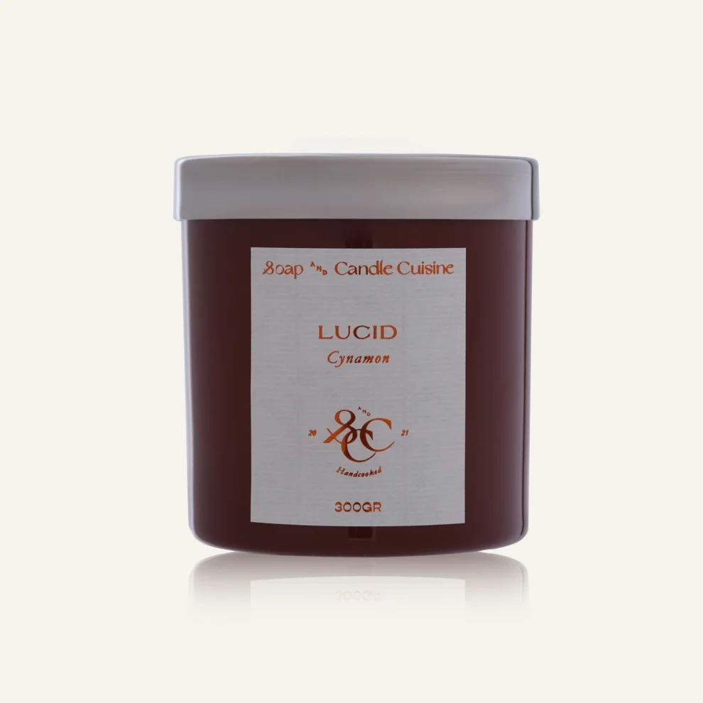 Soap and Candle Cuisine - Cinnamon Scented Natural Soy Candle 300g