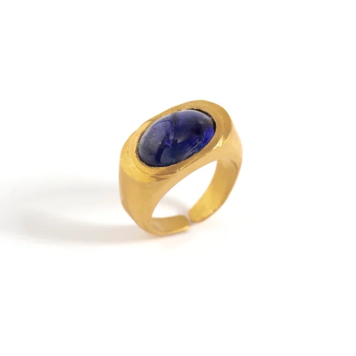 Hesperides Jewelry - Roman Signet Ring - Iolite