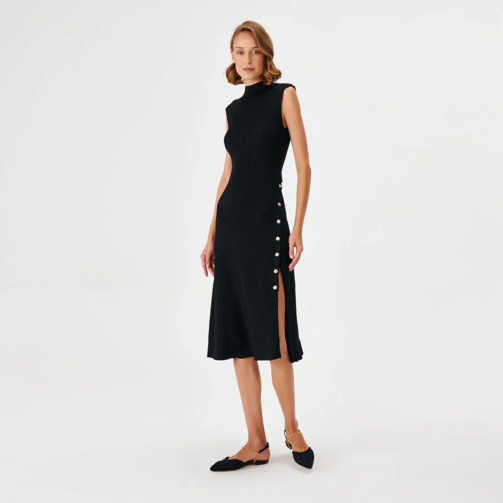 H and m black hotsell button dress