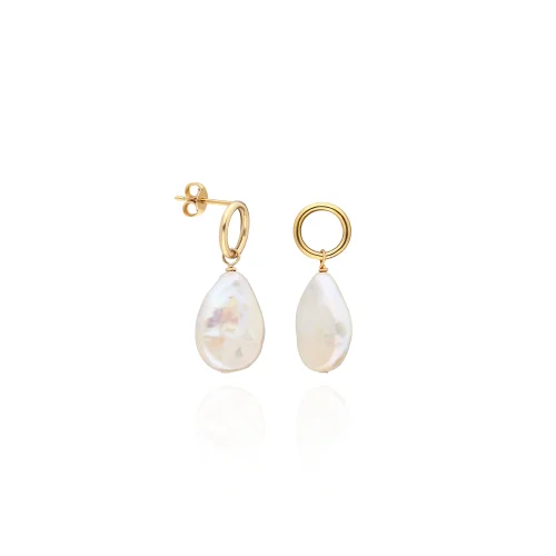 Mlini Jewelery - Keshi Pearl Hoop Earrings