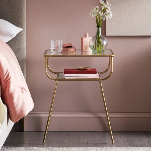 Modabilya - Gold Geyik Metal Side Table Nightstand