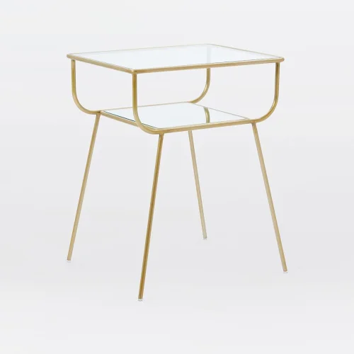 Modabilya - Gold Geyik Metal Side Table Nightstand