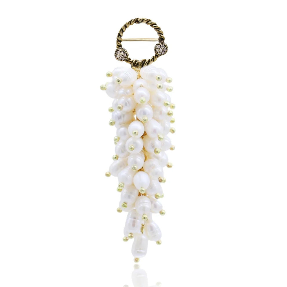 Bayemeyc - Grappe Pearl Brooch