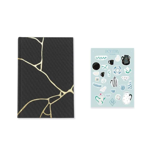 Melie Jewelry - Kintsugi Notebook & Pottery Sticker