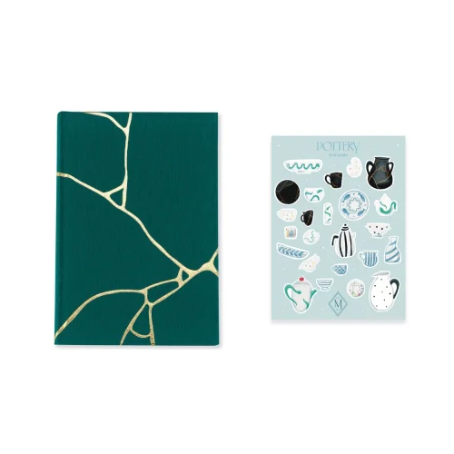 Melie Jewelry - Kintsugi Notebook & Pottery Sticker