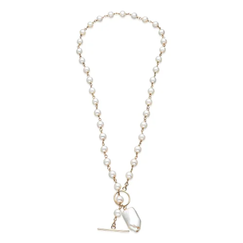 Mlini Jewelery - The Knotting Keshi Biwa
 Pearl Necklace