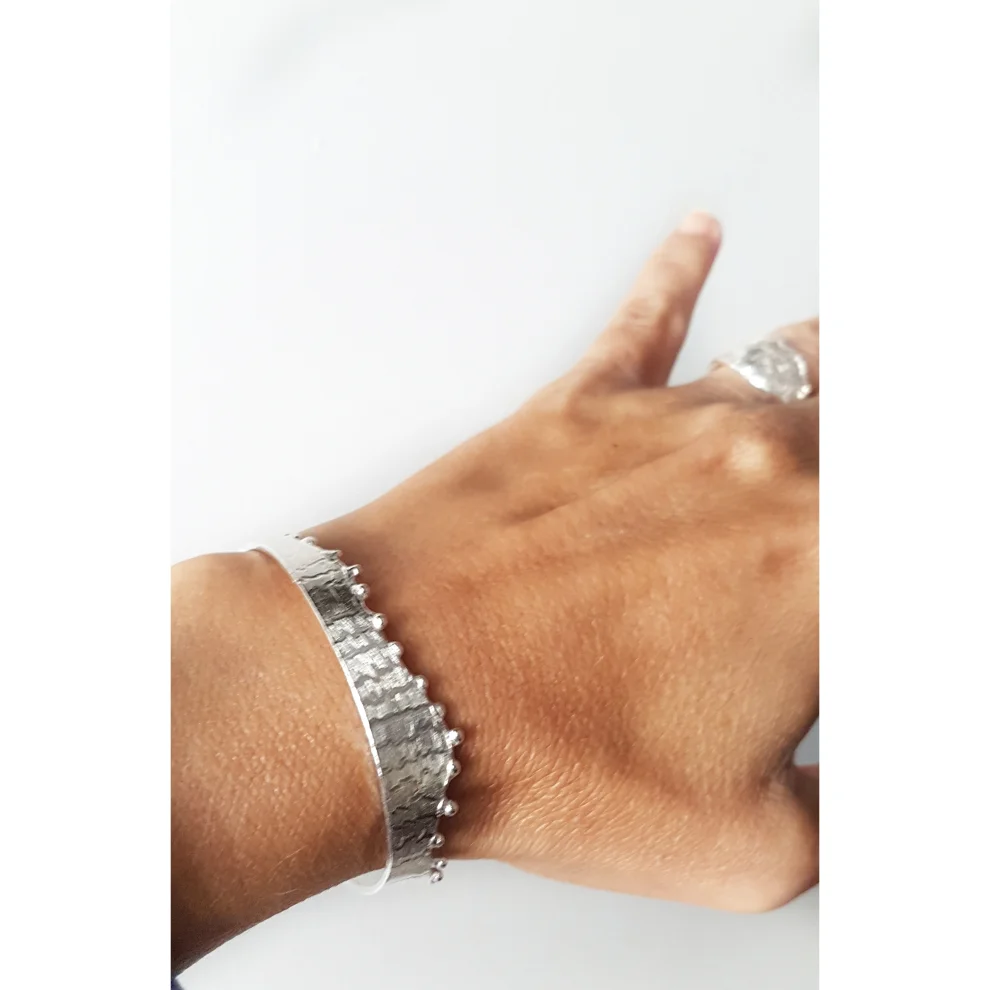 Pik Takı Tasarımı - Wavy Silver Cuff Bracelet