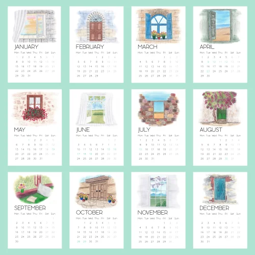 Atelier Dma - 2024 Doors And Windows Desk Calendar