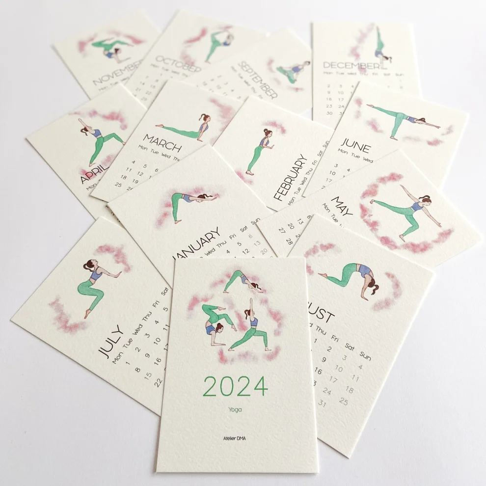 Atelier Dma 2024 Yoga Desk Calendar Without Stand hipicon