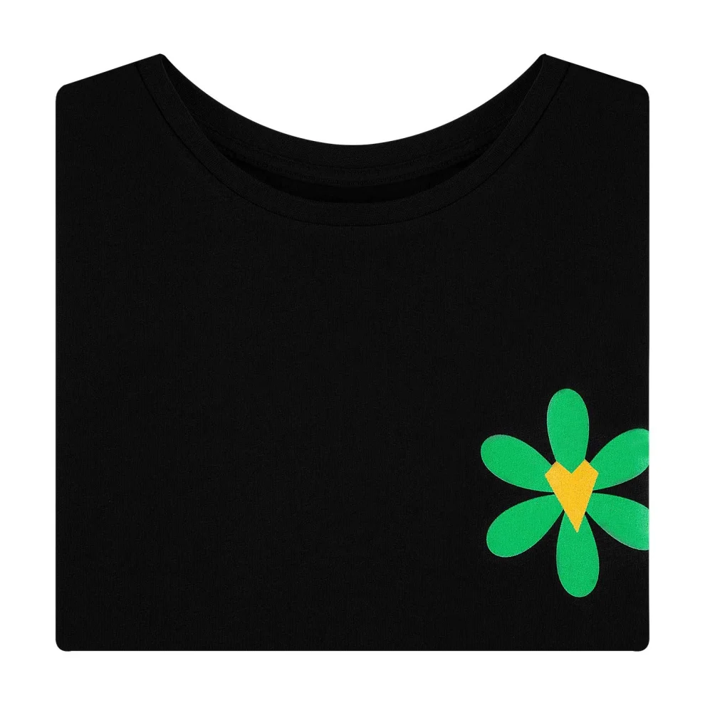 destekar - Kalbim Çiçek Crop Tişört