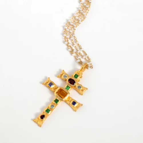 Hesperides Jewelry - Cross Of Lorraine Necklace