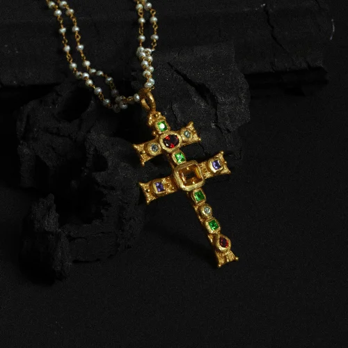Hesperides Jewelry - Cross Of Lorraine Necklace