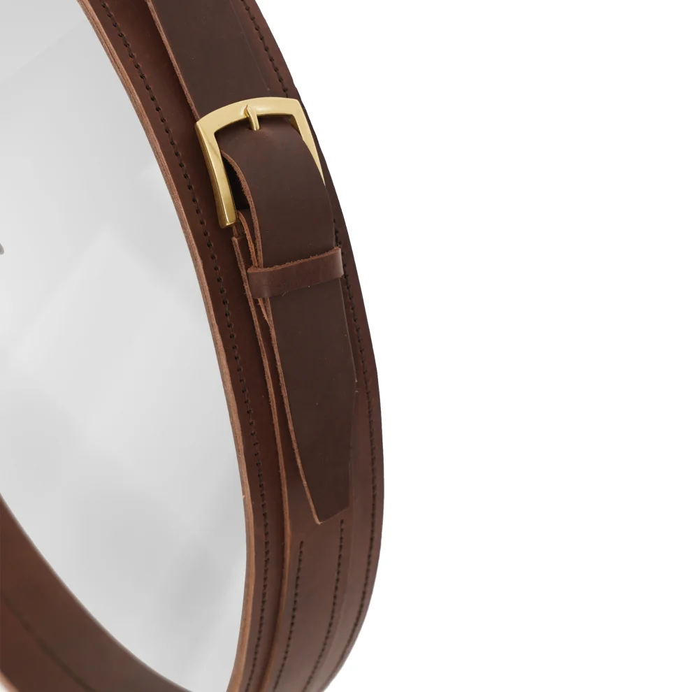 Pachamama - Adnet Leather Mirror