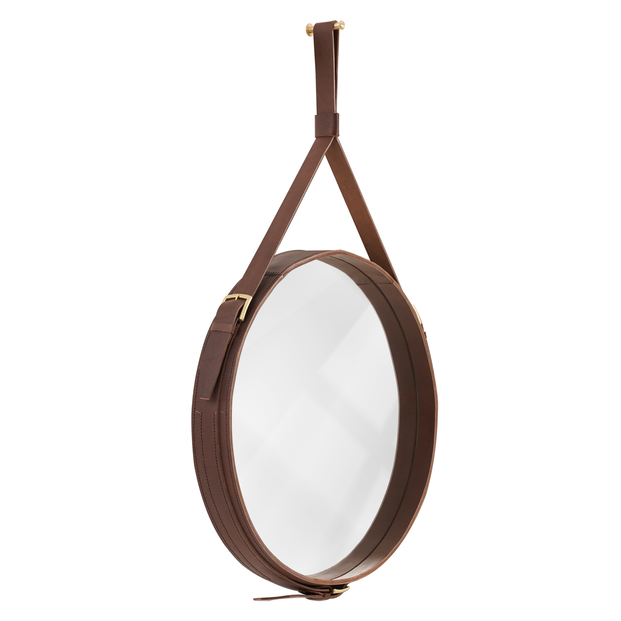 Adnet Leather Mirror