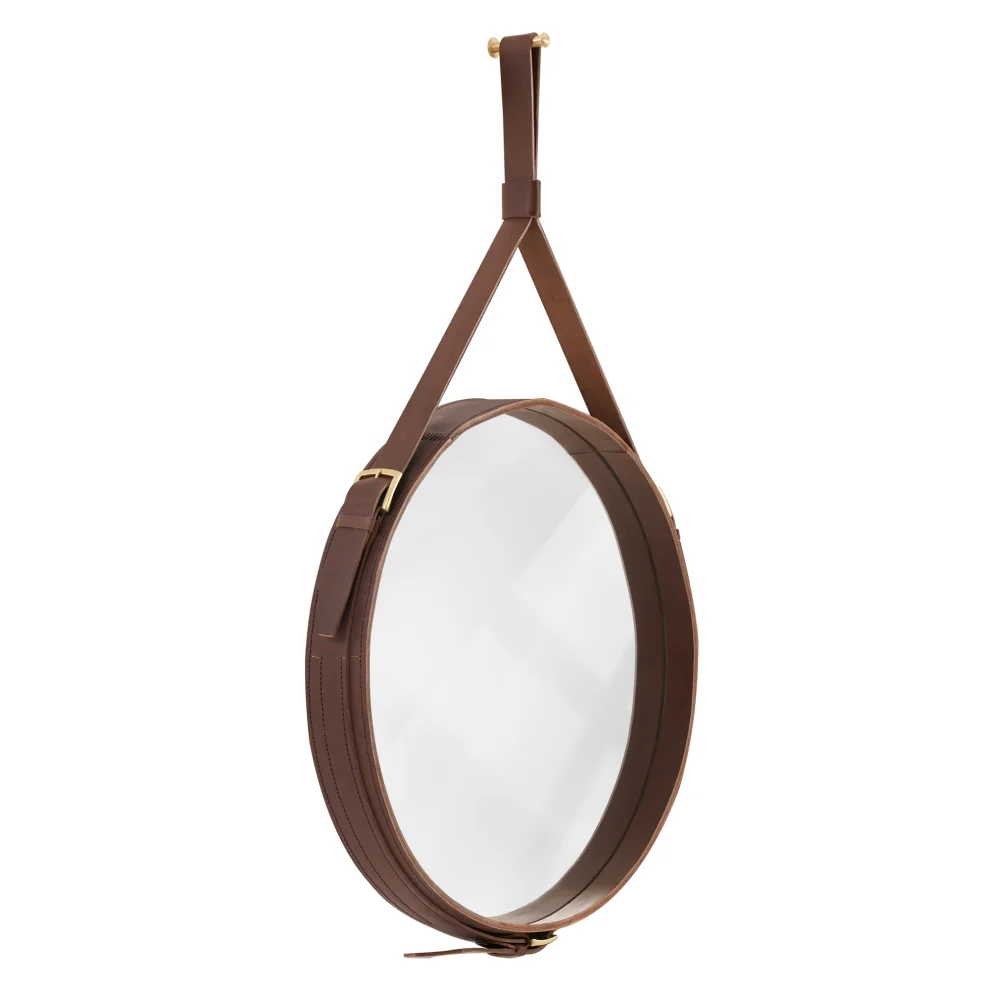 Pachamama - Adnet Leather Mirror