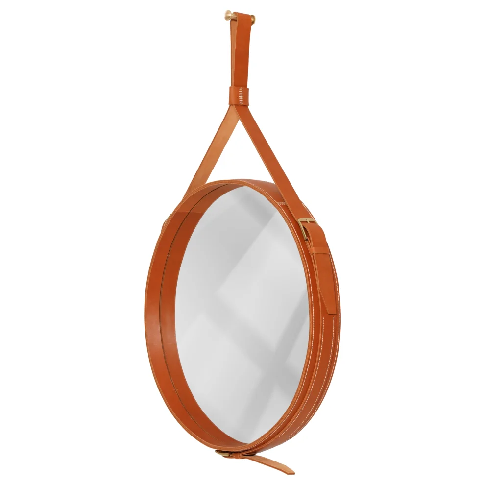 Pachamama - Adnet Leather Mirror